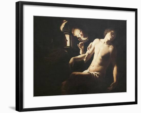 Saint Sebastian Healed by Saint Irene, Bigot Trophime, 1579-1650-null-Framed Giclee Print