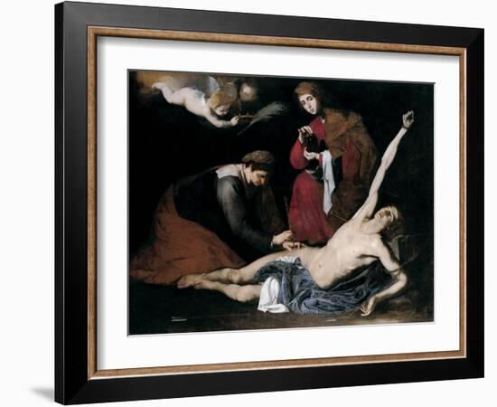 Saint Sebastian Tended by the Holy Women, C. 1621-José de Ribera-Framed Giclee Print