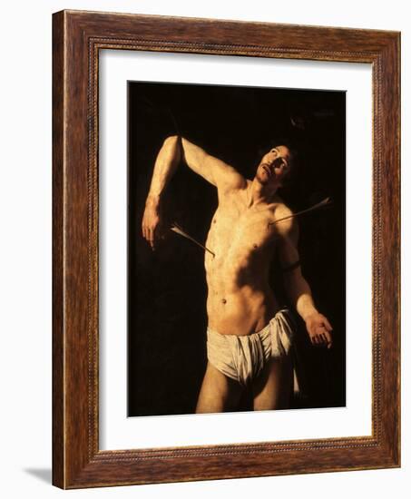 Saint Sebastian-Caravaggio-Framed Art Print