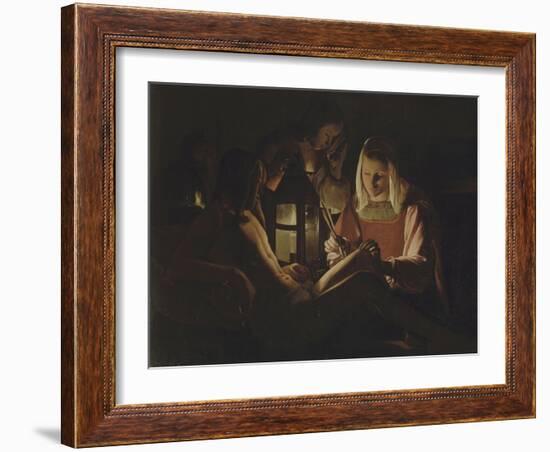 Saint Sébastien à la lanterne-Georges de La Tour-Framed Giclee Print