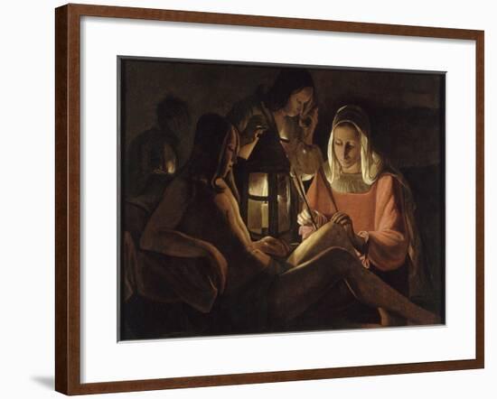Saint Sébastien à la lanterne-Georges de La Tour-Framed Giclee Print