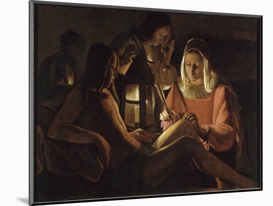 Saint Sébastien à la lanterne-Georges de La Tour-Mounted Giclee Print