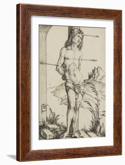 Saint Sébastien attaché à une colonne-Albrecht Dürer-Framed Giclee Print