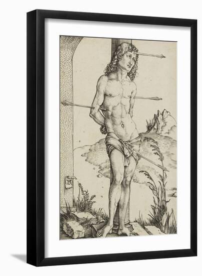 Saint Sébastien attaché à une colonne-Albrecht Dürer-Framed Giclee Print