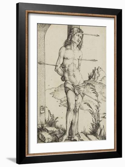 Saint Sébastien attaché à une colonne-Albrecht Dürer-Framed Giclee Print