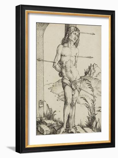 Saint Sébastien attaché à une colonne-Albrecht Dürer-Framed Giclee Print