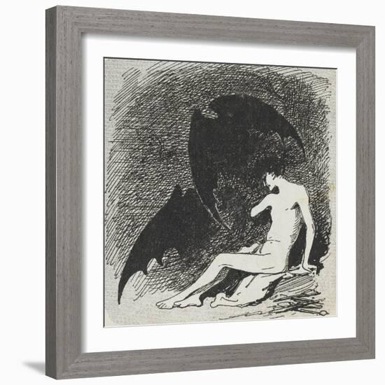 Saint Sébastien mangé par les chauves- souris.-Jean Jacques Henner-Framed Giclee Print