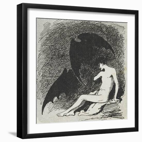 Saint Sébastien mangé par les chauves- souris.-Jean Jacques Henner-Framed Giclee Print