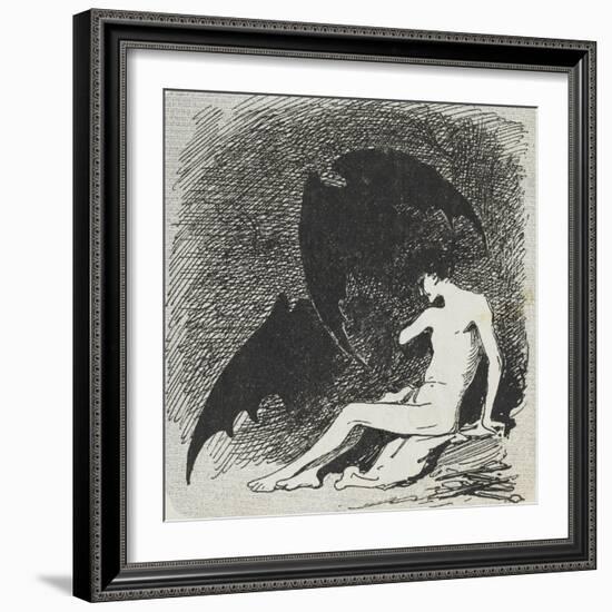 Saint Sébastien mangé par les chauves- souris.-Jean Jacques Henner-Framed Giclee Print