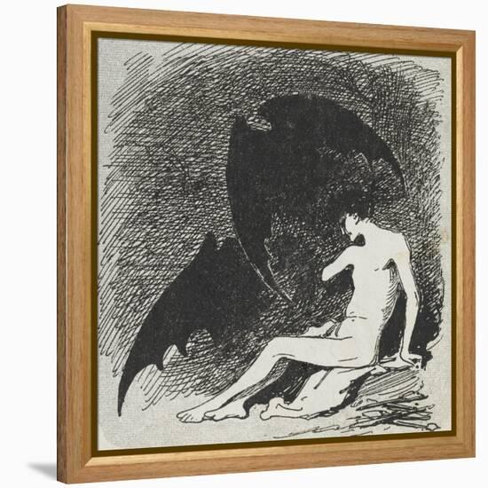 Saint Sébastien mangé par les chauves- souris.-Jean Jacques Henner-Framed Premier Image Canvas