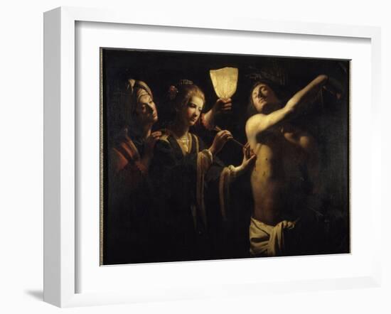 Saint Sébastien soigné par Irène-Trophime Bigot-Framed Giclee Print