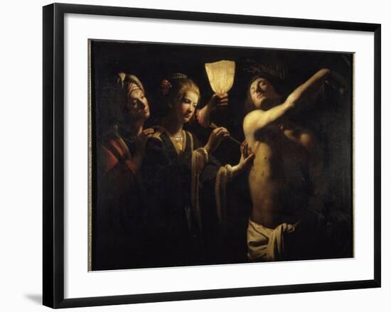Saint Sébastien soigné par Irène-Trophime Bigot-Framed Giclee Print