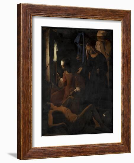 Saint Sébastien soigné par Sainte Irène-Georges de La Tour-Framed Giclee Print