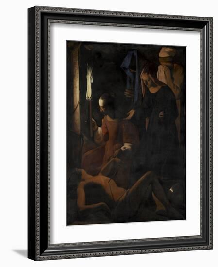 Saint Sébastien soigné par Sainte Irène-Georges de La Tour-Framed Giclee Print