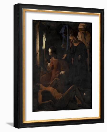 Saint Sébastien soigné par Sainte Irène-Georges de La Tour-Framed Giclee Print