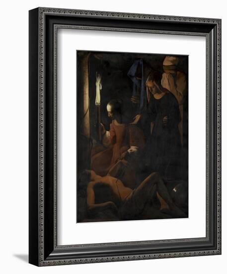 Saint Sébastien soigné par Sainte Irène-Georges de La Tour-Framed Giclee Print