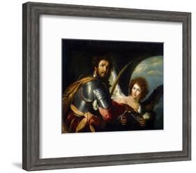 Saint Secundus and Angel, C1640-Bernardo Strozzi-Framed Giclee Print