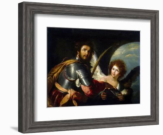 Saint Secundus and Angel, C1640-Bernardo Strozzi-Framed Giclee Print