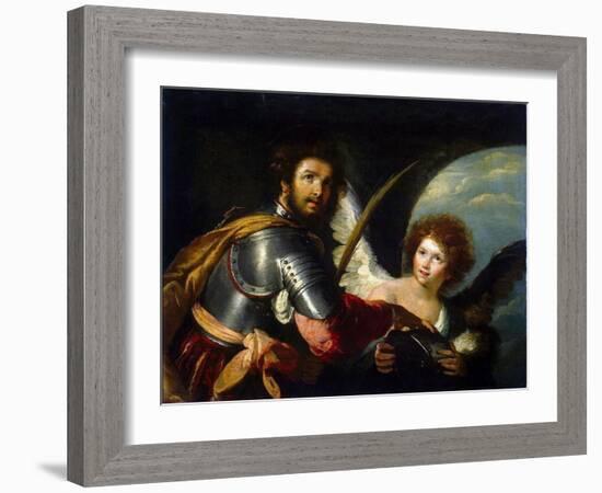 Saint Secundus and Angel, C1640-Bernardo Strozzi-Framed Giclee Print