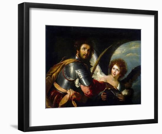 Saint Secundus and Angel, C1640-Bernardo Strozzi-Framed Giclee Print