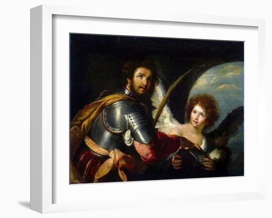 Saint Secundus and Angel, C1640-Bernardo Strozzi-Framed Giclee Print