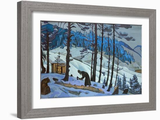 Saint Sergius the Builder, 1925-Nicholas Roerich-Framed Giclee Print