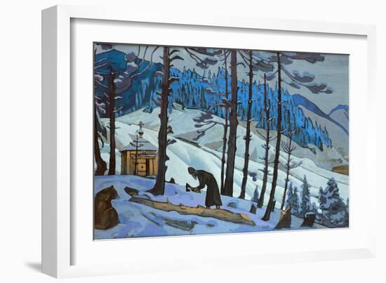 Saint Sergius the Builder, 1925-Nicholas Roerich-Framed Giclee Print