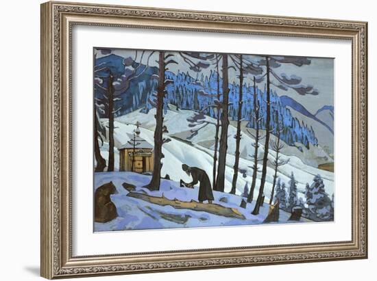 Saint Sergius the Builder, 1925-Nicholas Roerich-Framed Giclee Print