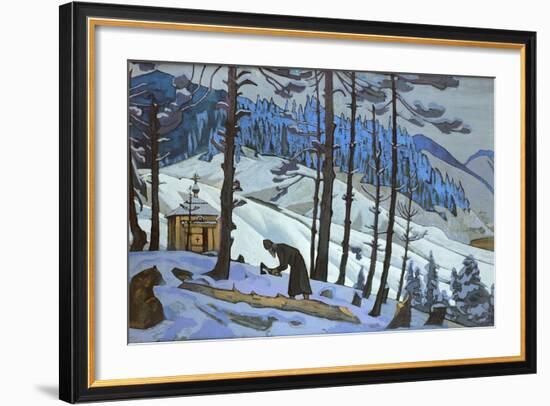 Saint Sergius the Builder, 1925-Nicholas Roerich-Framed Giclee Print