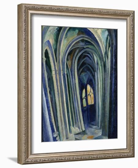 Saint-Séverin, 1909 (Oil on Canvas)-Robert Delaunay-Framed Giclee Print