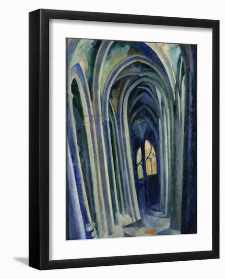 Saint-Séverin, 1909 (Oil on Canvas)-Robert Delaunay-Framed Giclee Print