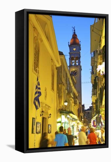 Saint Spyridon Church, Corfu Old Town, Corfu, the Ionian Islands, Greek Islands, Greece, Europe-Neil Farrin-Framed Premier Image Canvas