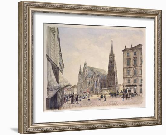 Saint Stephan Cathedral in Vienna-Rudolf von Alt-Framed Photographic Print