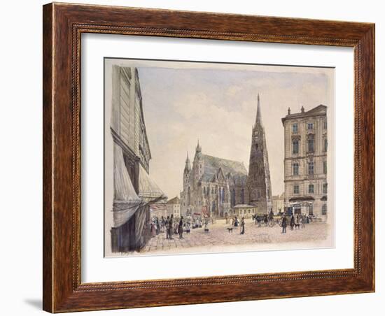 Saint Stephan Cathedral in Vienna-Rudolf von Alt-Framed Photographic Print