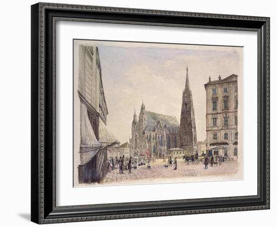 Saint Stephan Cathedral in Vienna-Rudolf von Alt-Framed Photographic Print