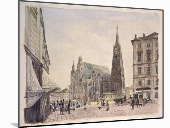 Saint Stephen's Cathedral in Vienna, 1832-Rudolf Von Alt-Mounted Art Print