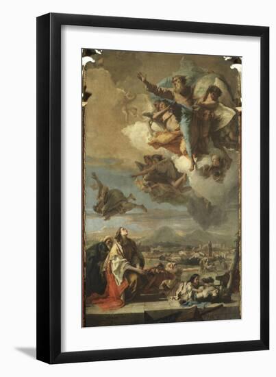 Saint Tecla Pray for the Liberation of Este from the Plague-Giambattista Tiepolo-Framed Giclee Print