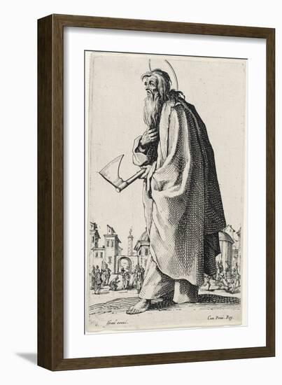 Saint Thaddeus or Saint Judas from Les Grands Apôtres (The Large Apostles), 1631 (Etching)-Jacques Callot-Framed Giclee Print