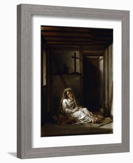 Saint Thaïs in Her Cell-Antoine Coypel-Framed Giclee Print