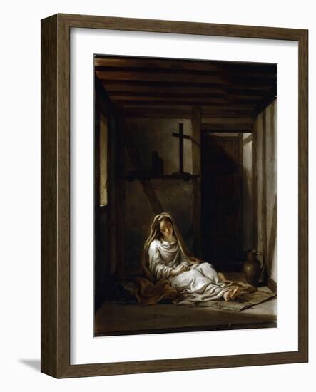 Saint Thaïs in Her Cell-Antoine Coypel-Framed Giclee Print