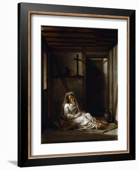 Saint Thaïs in Her Cell-Antoine Coypel-Framed Giclee Print