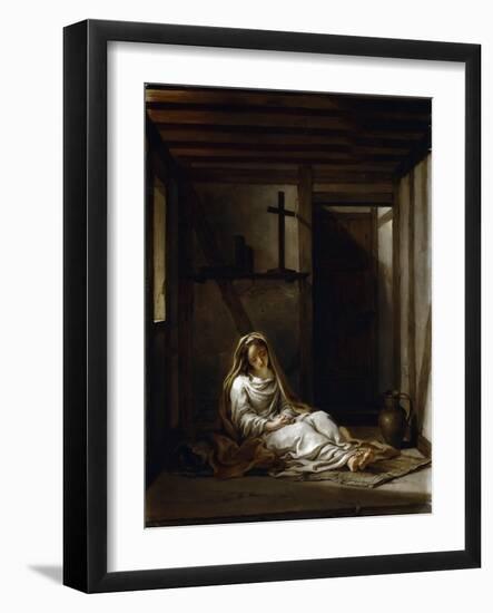 Saint Thaïs in Her Cell-Antoine Coypel-Framed Giclee Print