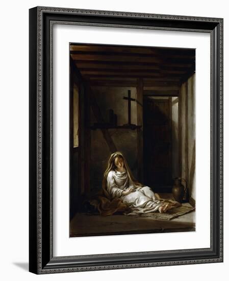 Saint Thaïs in Her Cell-Antoine Coypel-Framed Giclee Print