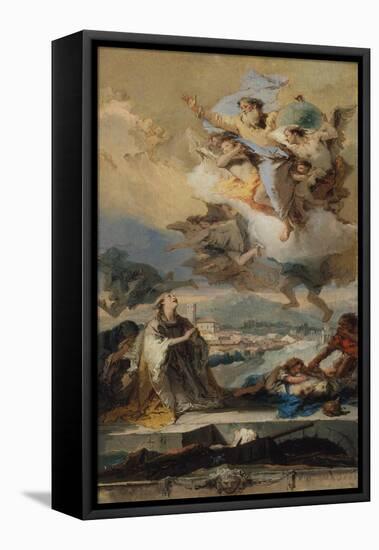 Saint Thecla Praying for the Plague-Stricken, 1758-59-Giovanni Battista Tiepolo-Framed Premier Image Canvas