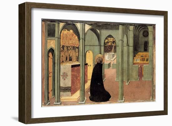 Saint Thomas Aquinas in Prayer, Ca 1428-1432-Sassetta-Framed Giclee Print