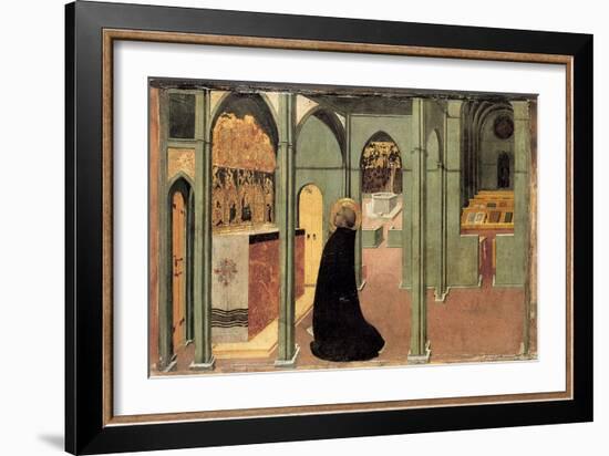 Saint Thomas Aquinas in Prayer, Ca 1428-1432-Sassetta-Framed Giclee Print