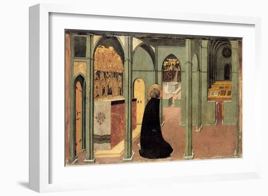 Saint Thomas Aquinas in Prayer, Ca 1428-1432-Sassetta-Framed Giclee Print