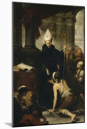 Saint Thomas de Villanueva donnant l'aumône-Bartolome Esteban Murillo-Mounted Giclee Print