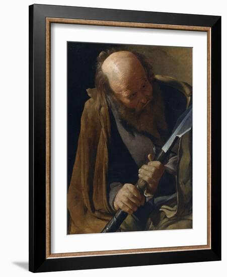 Saint Thomas the Apostle-Georges de La Tour-Framed Photographic Print