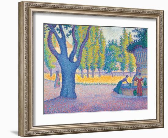 Saint-Tropez, Fontaine Des Lices, 1895-Paul Signac-Framed Giclee Print